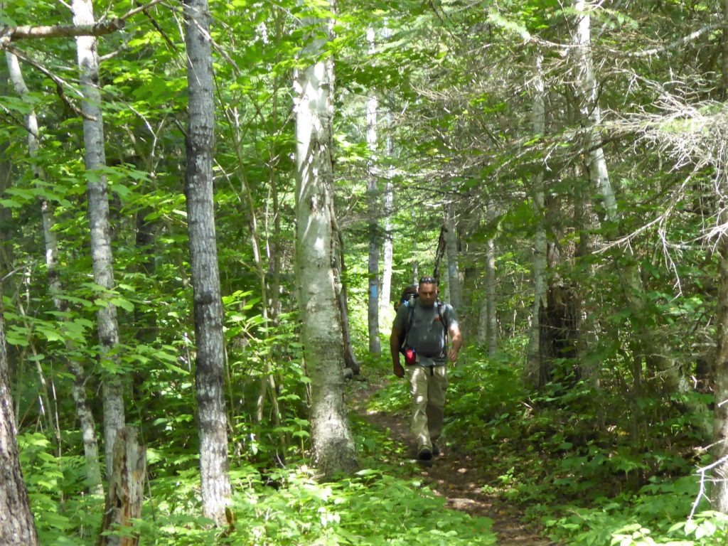 backpacker on the Superior Hiking Trail